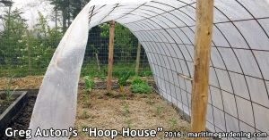 Greg's vegetable gardening hoop house